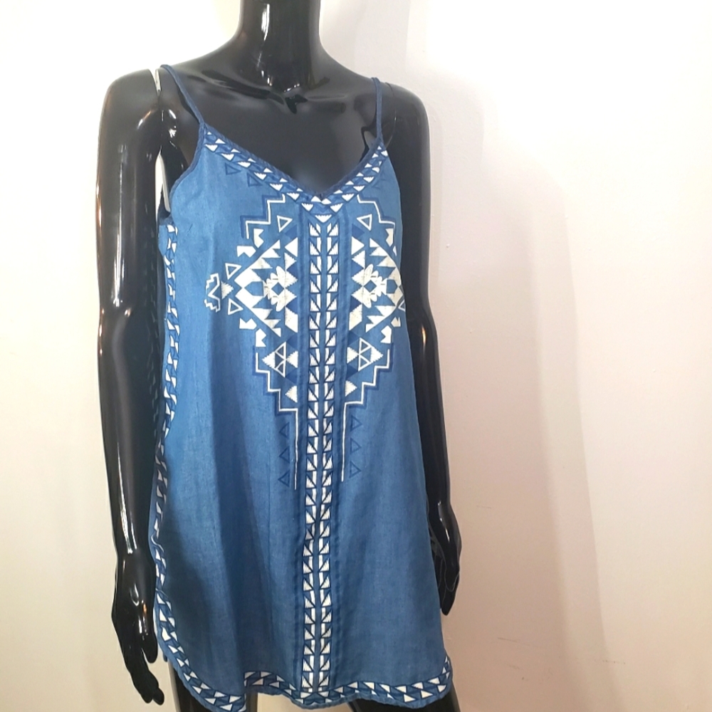Anthropologie Flying Tomato Western Aztec Boho Dress